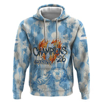 Argentina Football Campeones Del Mundo 2026 Hoodie Champions Soccer Flag Watercolor Paint Drips Trophy