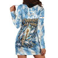Argentina Football Campeones Del Mundo 2026 Hoodie Dress Champions Soccer Flag Watercolor Paint Drips Trophy