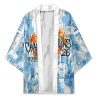 Argentina Football Campeones Del Mundo 2026 Kimono Champions Soccer Flag Watercolor Paint Drips Trophy
