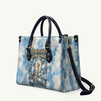 Argentina Football Campeones Del Mundo 2026 Leather Bag Champions Soccer Flag Watercolor Paint Drips Trophy