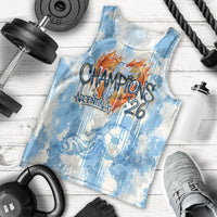 Argentina Football Campeones Del Mundo 2026 Men Tank Top Champions Soccer Flag Watercolor Paint Drips Trophy