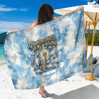Argentina Football Campeones Del Mundo 2026 Sarong Champions Soccer Flag Watercolor Paint Drips Trophy