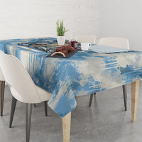 Argentina Football Campeones Del Mundo 2026 Tablecloth Champions Soccer Flag Watercolor Paint Drips Trophy