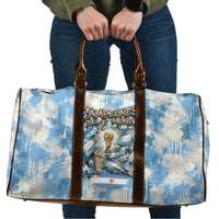 Argentina Football Campeones Del Mundo 2026 Travel Bag Champions Soccer Flag Watercolor Paint Drips Trophy