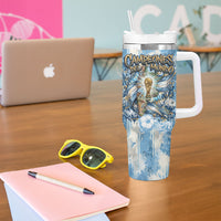 Argentina Football Campeones Del Mundo 2026 Tumbler With Handle Champions Soccer Flag Watercolor Paint Drips Trophy