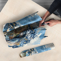 Argentina Football Campeones Del Mundo 2026 Umbrella Champions Soccer Flag Watercolor Paint Drips Trophy
