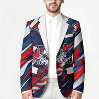 USA World Football Blazer One Team One Goal - Patriotic Bald Eagle Mascot Soccer