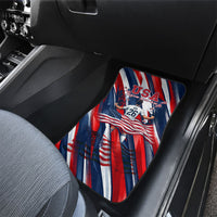 USA World Football Car Mats One Team One Goal - Patriotic Bald Eagle Mascot Soccer