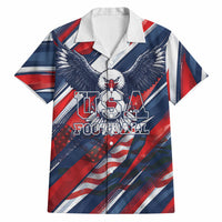 USA World Football Hawaiian Shirt One Team One Goal - Patriotic Bald Eagle Mascot Soccer