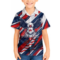 USA World Football Hawaiian Shirt One Team One Goal - Patriotic Bald Eagle Mascot Soccer