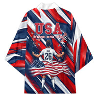 USA World Football Kimono One Team One Goal - Patriotic Bald Eagle Mascot Soccer