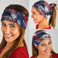 USA World Football Neck Gaiter One Team One Goal - Patriotic Bald Eagle Mascot Soccer