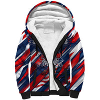 USA World Football Sherpa Hoodie One Team One Goal - Patriotic Bald Eagle Mascot Soccer