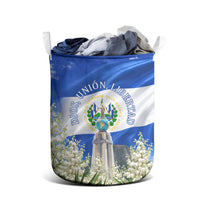 El Salvador Torogoz Bird Laundry Basket Divine Savior Monument Volcano Flor De Izote Art