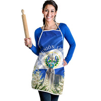 El Salvador Torogoz Bird Apron Divine Savior Monument Volcano Flor De Izote Art