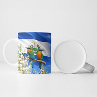El Salvador Torogoz Bird Ceramic Mug Divine Savior Monument Volcano Flor De Izote Art