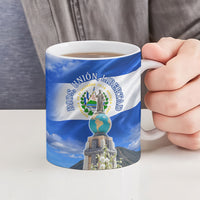 El Salvador Torogoz Bird Ceramic Mug Divine Savior Monument Volcano Flor De Izote Art
