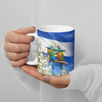 El Salvador Torogoz Bird Ceramic Mug Divine Savior Monument Volcano Flor De Izote Art