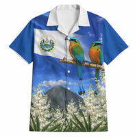 El Salvador Torogoz Bird Hawaiian Shirt Divine Savior Monument Volcano Flor De Izote Art