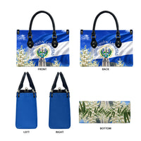 El Salvador Torogoz Bird Leather Bag Divine Savior Monument Volcano Flor De Izote Art