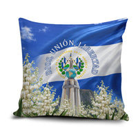 El Salvador Torogoz Bird Pillow Cover Divine Savior Monument Volcano Flor De Izote Art