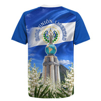 El Salvador Torogoz Bird Rugby Jersey Divine Savior Monument Volcano Flor De Izote Art