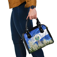 El Salvador Torogoz Bird Shoulder Handbag Divine Savior Monument Volcano Flor De Izote Art