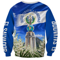El Salvador Torogoz Bird Sweatshirt Divine Savior Monument Volcano Flor De Izote Art