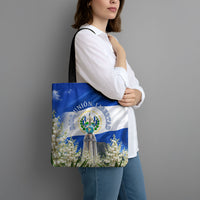 El Salvador Torogoz Bird Tote Bag Divine Savior Monument Volcano Flor De Izote Art