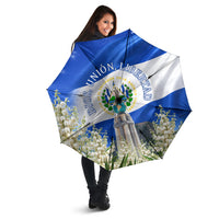 El Salvador Torogoz Bird Umbrella Divine Savior Monument Volcano Flor De Izote Art