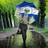 El Salvador Torogoz Bird Umbrella Divine Savior Monument Volcano Flor De Izote Art