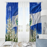 El Salvador Torogoz Bird Window Curtain Divine Savior Monument Volcano Flor De Izote Art