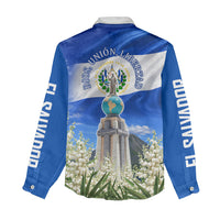 El Salvador Torogoz Bird Women Casual Shirt Divine Savior Monument Volcano Flor De Izote Art