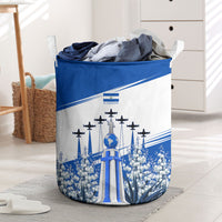 El Salvador Divine Savior Monument Laundry Basket Flor De Izote Coat Of Arms Fighter Jets Art