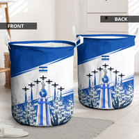 El Salvador Divine Savior Monument Laundry Basket Flor De Izote Coat Of Arms Fighter Jets Art
