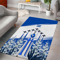 El Salvador Divine Savior Monument Area Rug Flor De Izote Coat Of Arms Fighter Jets Art