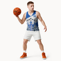 El Salvador Divine Savior Monument Basketball Jersey Flor De Izote Coat Of Arms Fighter Jets Art