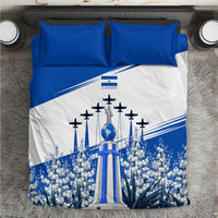 El Salvador Divine Savior Monument Bedding Set Flor De Izote Coat Of Arms Fighter Jets Art