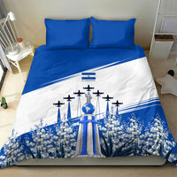 El Salvador Divine Savior Monument Bedding Set Flor De Izote Coat Of Arms Fighter Jets Art