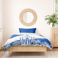 El Salvador Divine Savior Monument Bedding Set Flor De Izote Coat Of Arms Fighter Jets Art