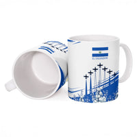 El Salvador Divine Savior Monument Ceramic Mug Flor De Izote Coat Of Arms Fighter Jets Art