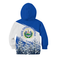 El Salvador Divine Savior Monument Kid Hoodie Flor De Izote Coat Of Arms Fighter Jets Art