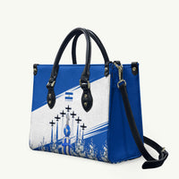 El Salvador Divine Savior Monument Leather Bag Flor De Izote Coat Of Arms Fighter Jets Art