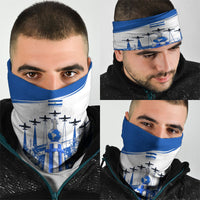El Salvador Divine Savior Monument Neck Gaiter Flor De Izote Coat Of Arms Fighter Jets Art