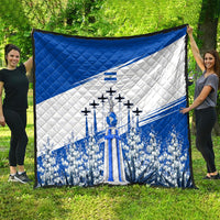 El Salvador Divine Savior Monument Quilt Flor De Izote Coat Of Arms Fighter Jets Art