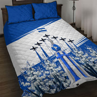 El Salvador Divine Savior Monument Quilt Bed Set Flor De Izote Coat Of Arms Fighter Jets Art