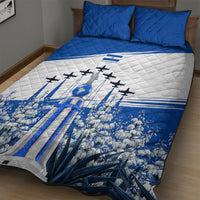El Salvador Divine Savior Monument Quilt Bed Set Flor De Izote Coat Of Arms Fighter Jets Art