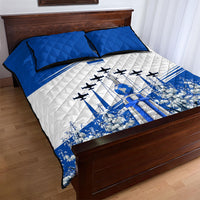 El Salvador Divine Savior Monument Quilt Bed Set Flor De Izote Coat Of Arms Fighter Jets Art