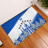 El Salvador Divine Savior Monument Rubber Doormat Flor De Izote Coat Of Arms Fighter Jets Art