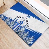 El Salvador Divine Savior Monument Rubber Doormat Flor De Izote Coat Of Arms Fighter Jets Art